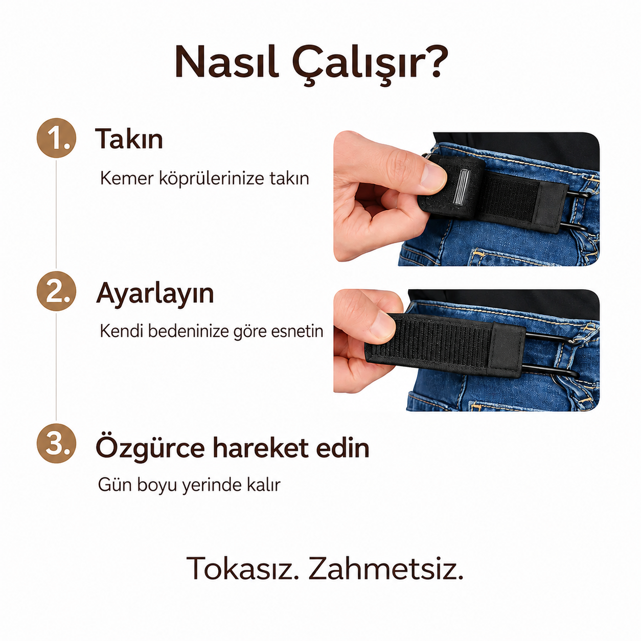 Ayarlanabilir Pantolon Bel Klipsi